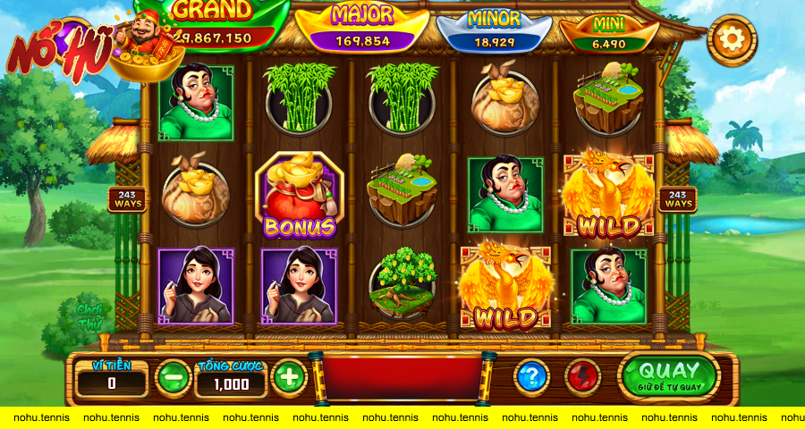 Giao diện game slot Ăn Khế Trả Vàng tại Zbet.